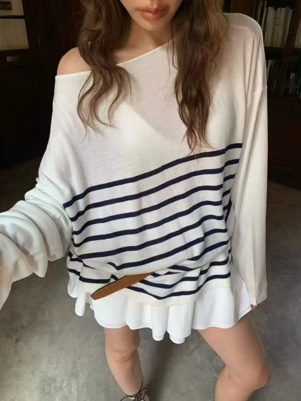 IN A ROW直郵韓國代購㊣女裝新品熱賣職業時尚休閑長袖T恤IN A ROW長袖T恤圖色3