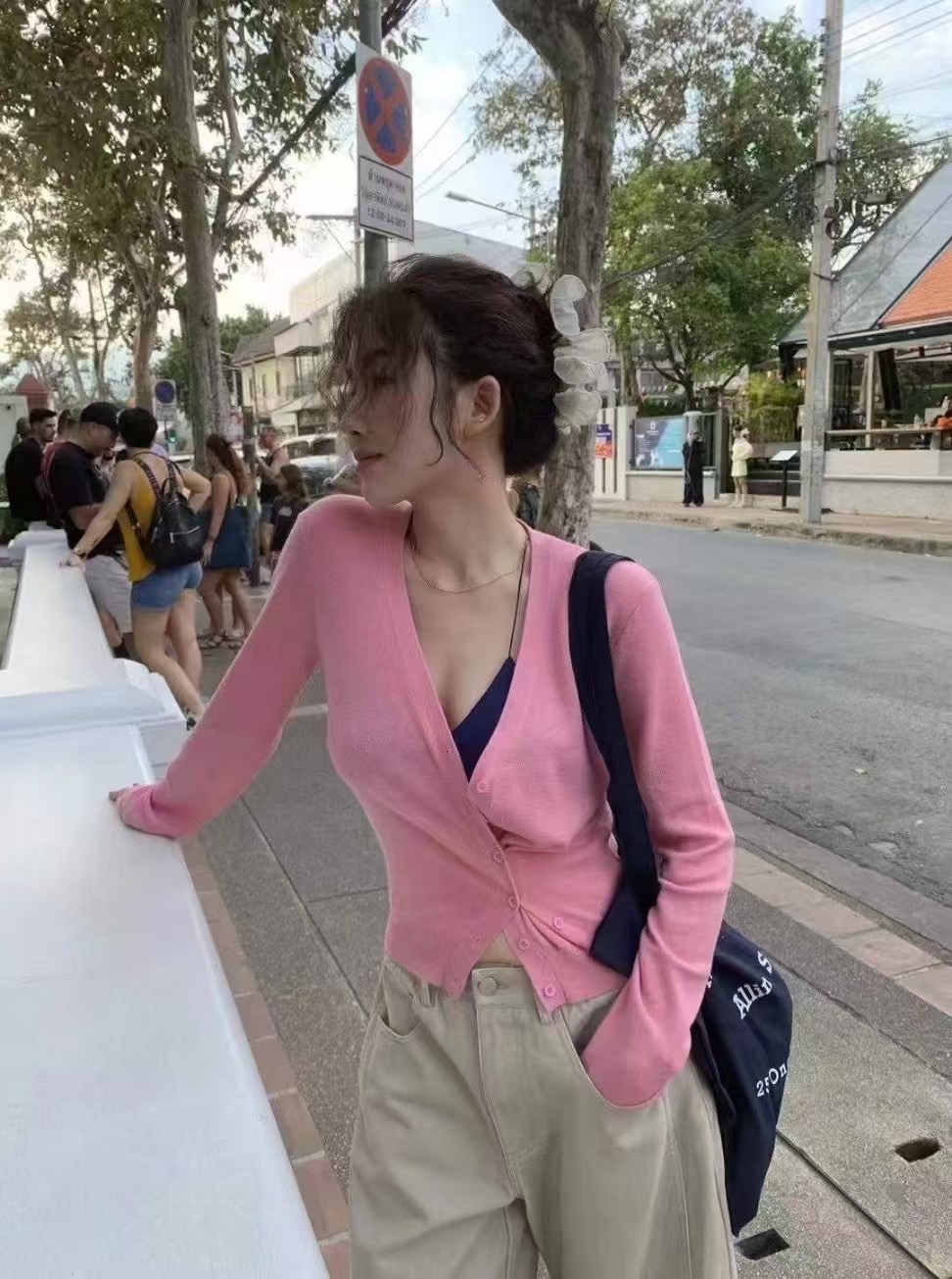 IN A ROW韓國直郵㊣女裝新款熱賣人氣職業休閑時尚針織衫IN A ROW針織衫