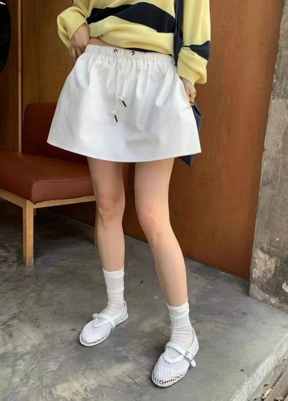 IN A ROW直郵韓國代購㊣女裝新款推薦25春夏人氣時尚短裙IN A ROW短裙