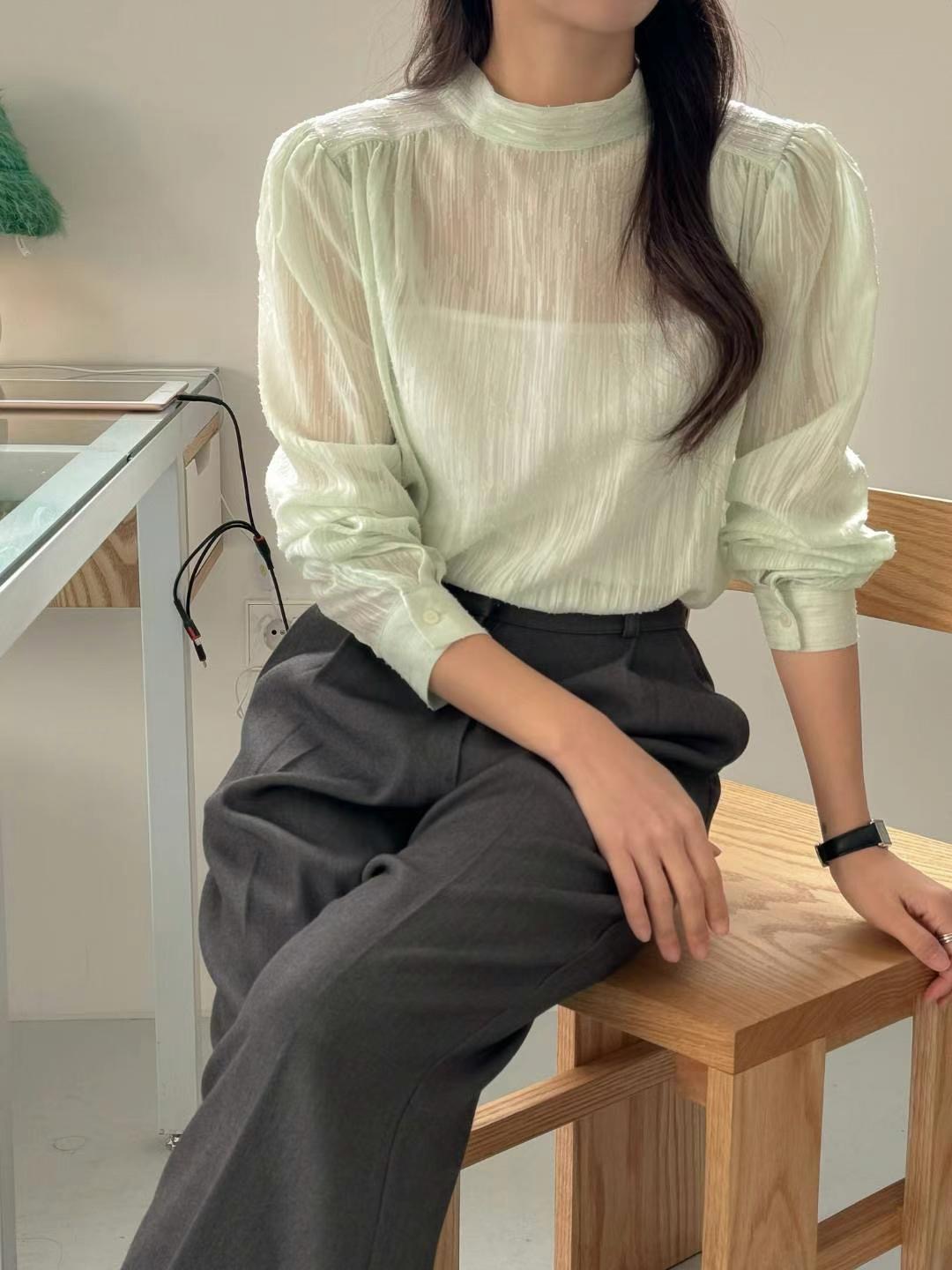 ANDBYL韓國直郵㊣東大門實拍女裝新款25春夏職業襯衫蕾絲衫ANDBYL襯衫/蕾絲衫