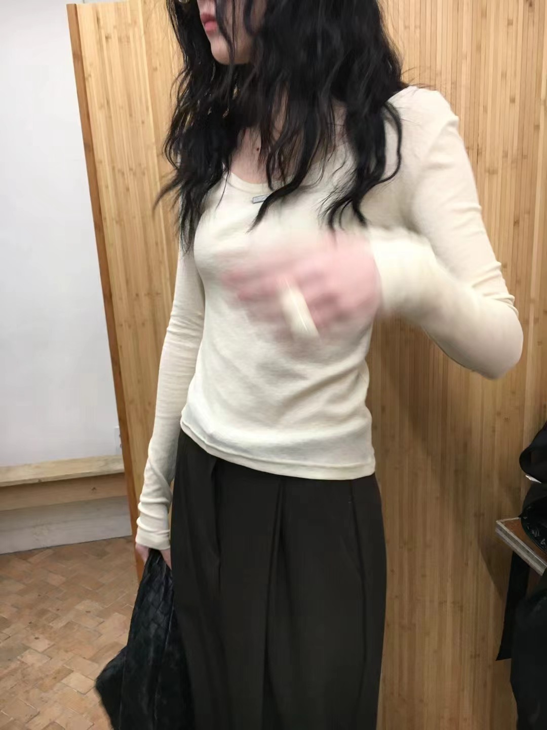 AVANDACE韓國直郵㊣女裝新款熱賣人氣休閑推薦職業長袖T恤雙面AVANDACE長袖T恤