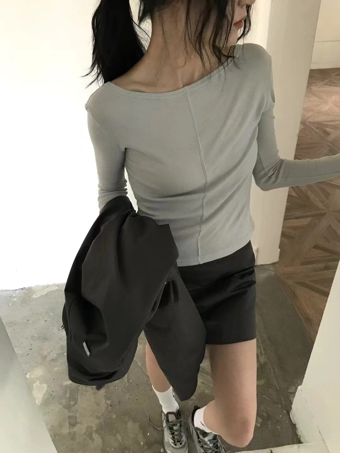 AVANDACE韓國直郵㊣女裝新款熱賣人氣休閑推薦職業長袖T恤雙面AVANDACE長袖T恤圖色3
