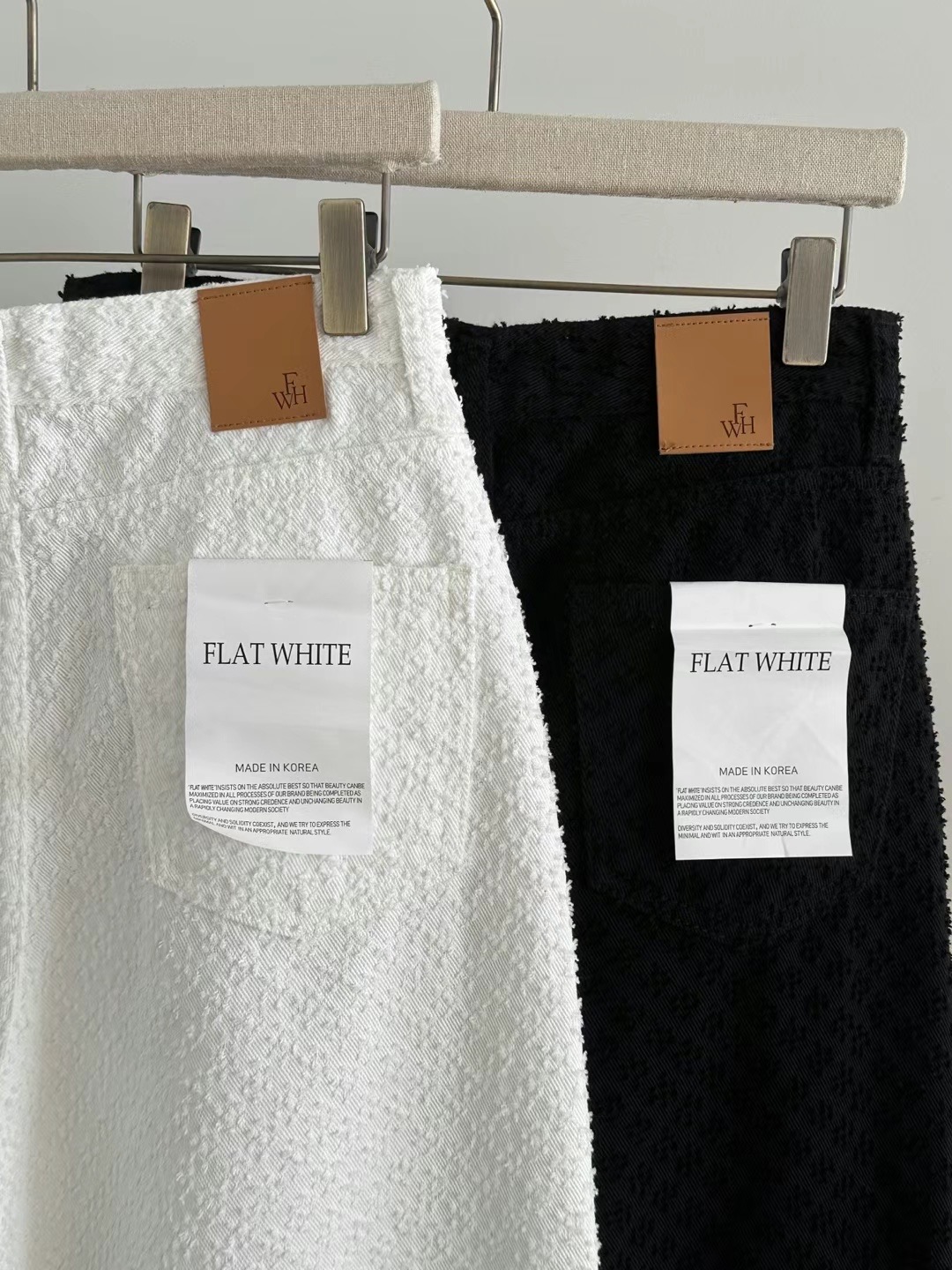 FLAT WHITE韓國代購女士新品推薦時尚休閑25春夏人氣休閑褲FLAT WHITE休閑褲
