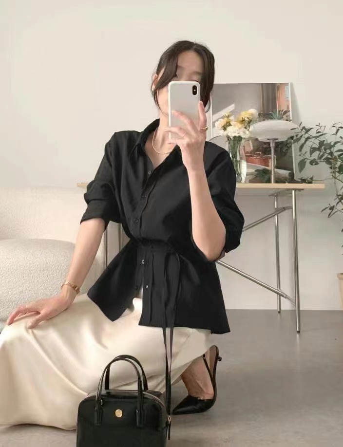 AREING韓國代購女裝新品人氣熱賣真品職業時尚推薦襯衫蕾絲衫AREING襯衫/蕾絲衫