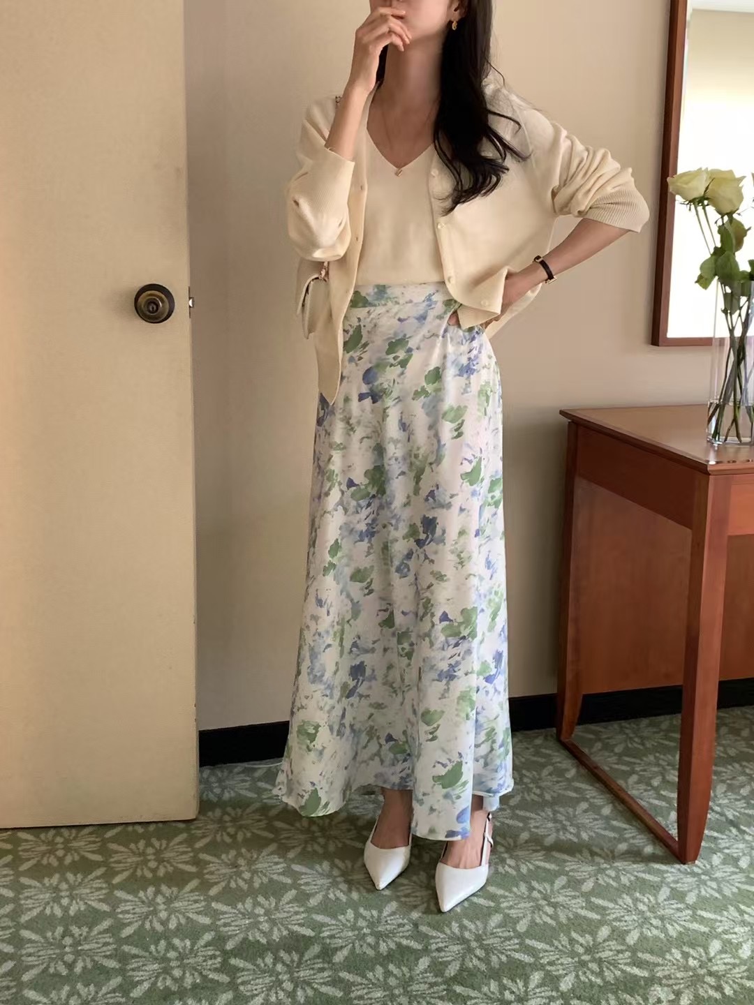 DADA東大門代購女裝新款熱賣人氣25春夏休閑時尚職業推薦長裙DADA長裙