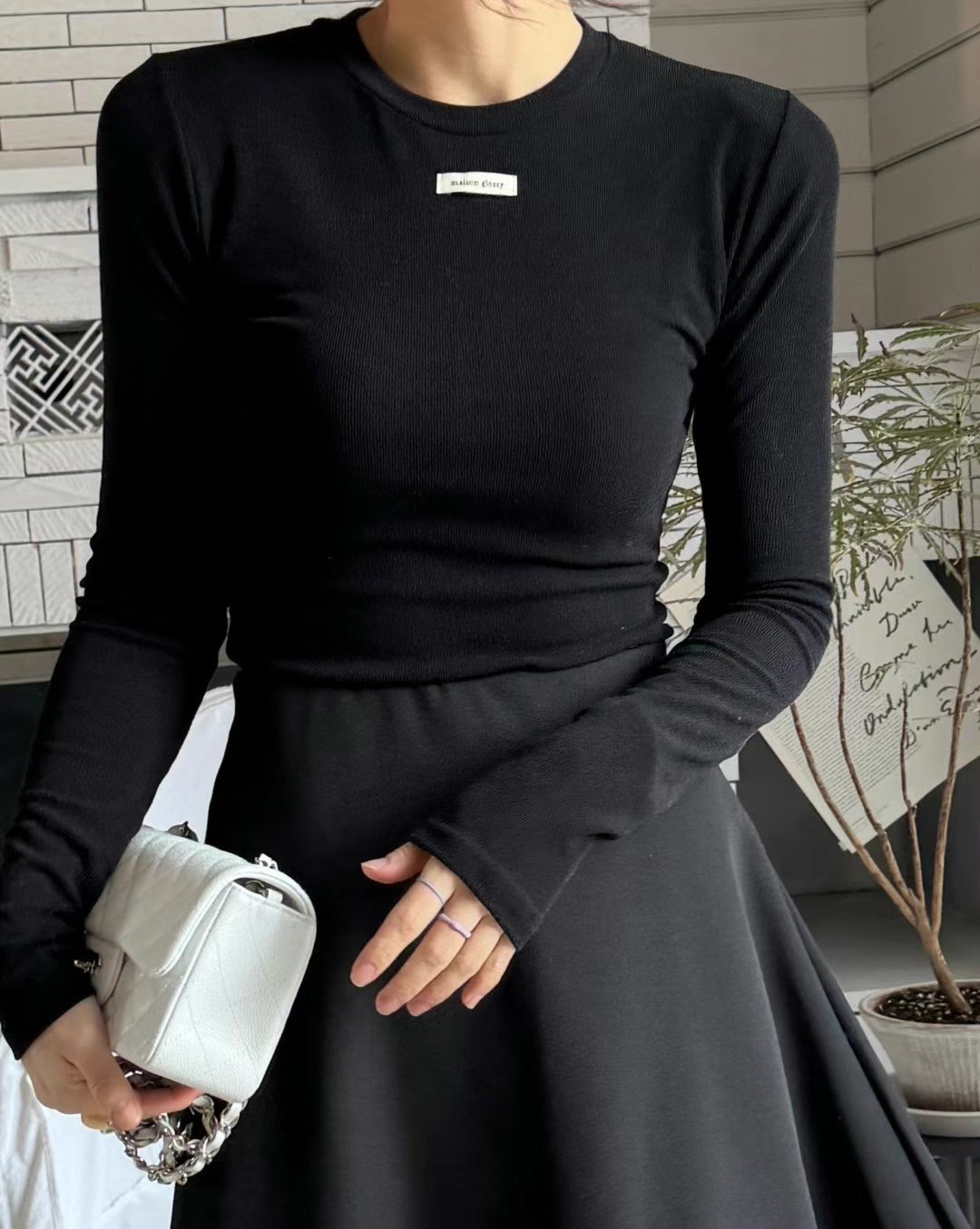 GLOSSY韓國直郵女裝新品職業真品休閑時尚人氣熱賣推薦長袖T恤GLOSSY長袖T恤圖色5