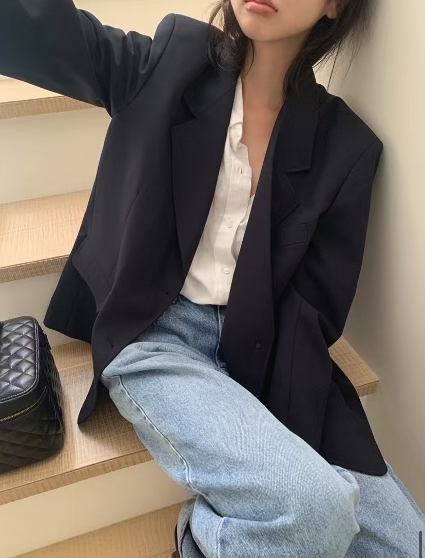 BERN東大門實拍女士新品推薦時尚人氣25春夏熱賣職業休閑夾克BERN夾克