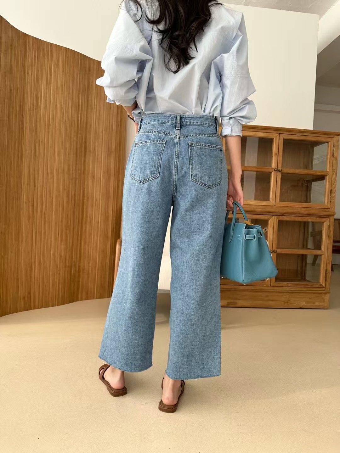 KIND-카인드-OT東大門實拍女裝新品25春夏休閑牛仔褲口袋KIND-ot牛仔褲