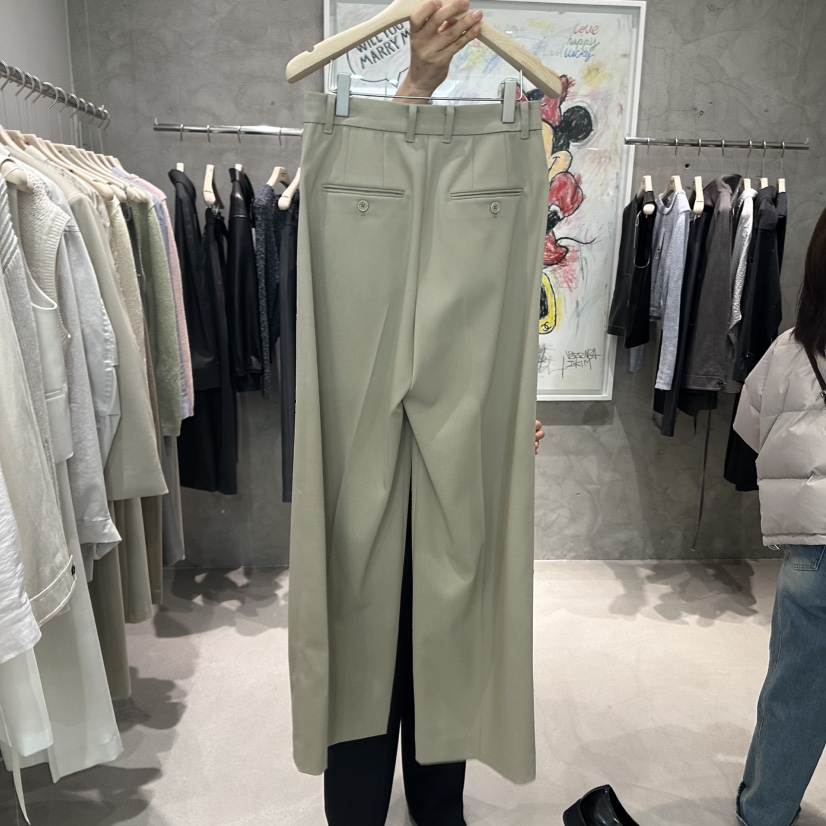 LAMAGIEPIE韓國直郵㊣東大門實拍女裝新品人氣職業休閑褲口袋LAMAGIE GREY休閑褲