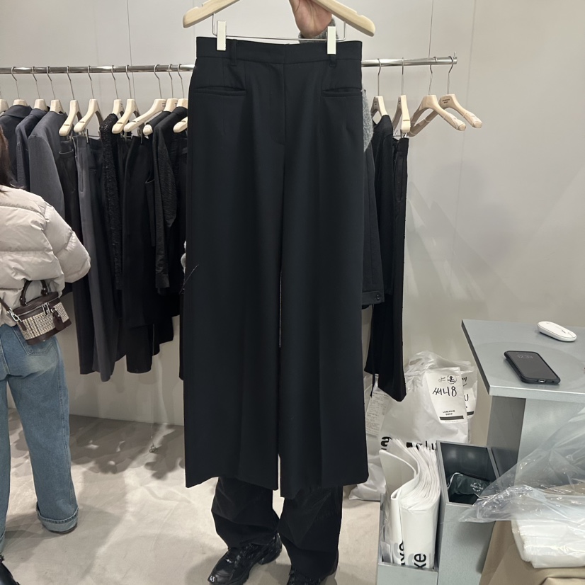 LAMAGIEPIE韓國直郵㊣東大門實拍女裝新品人氣職業休閑褲口袋LAMAGIE GREY休閑褲圖色2