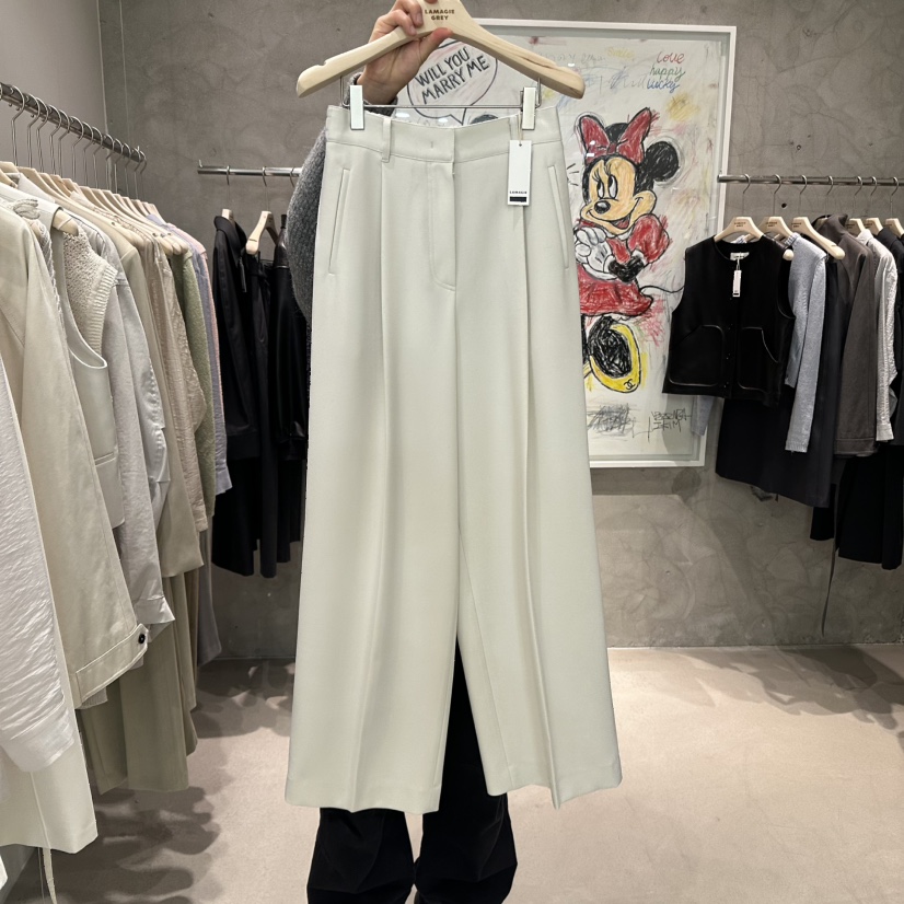 LAMAGIEPIE韓國直郵㊣女裝新款時尚人氣25春夏推薦休閑褲綁帶LAMAGIE GREY休閑褲