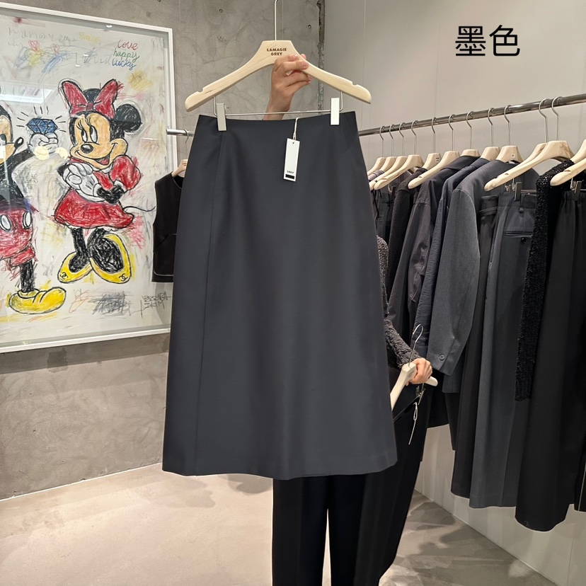 LAMAGIEPIE韓國直郵㊣東大門實拍女裝新款職業半身裙中短裙LAMAGIE GREY半身裙/中短裙圖色3