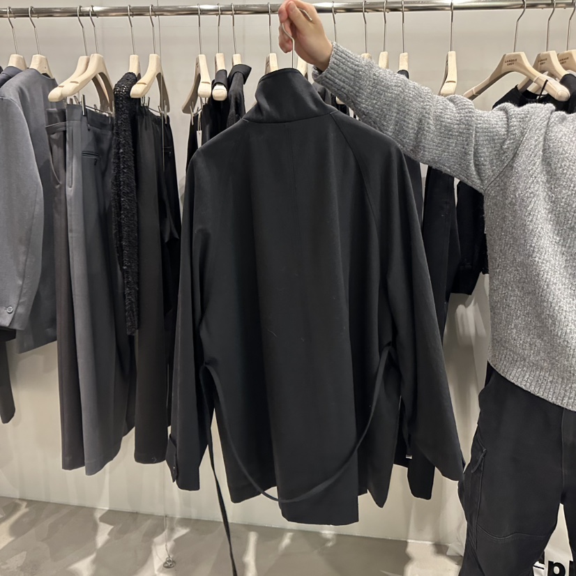 LAMAGIEPIE韓國㊣直郵東大門代購女裝新款25春夏夾克含腰繩LAMAGIE GREY夾克