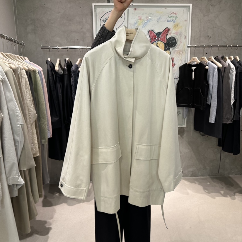 LAMAGIEPIE韓國㊣直郵東大門代購女裝新款25春夏夾克含腰繩LAMAGIE GREY夾克