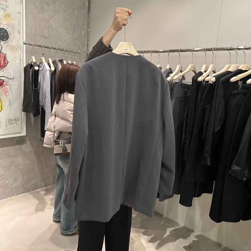LAMAGIEPIE韓國㊣直郵東大門代購女裝新品熱賣人氣夾克寬松LAMAGIE GREY夾克