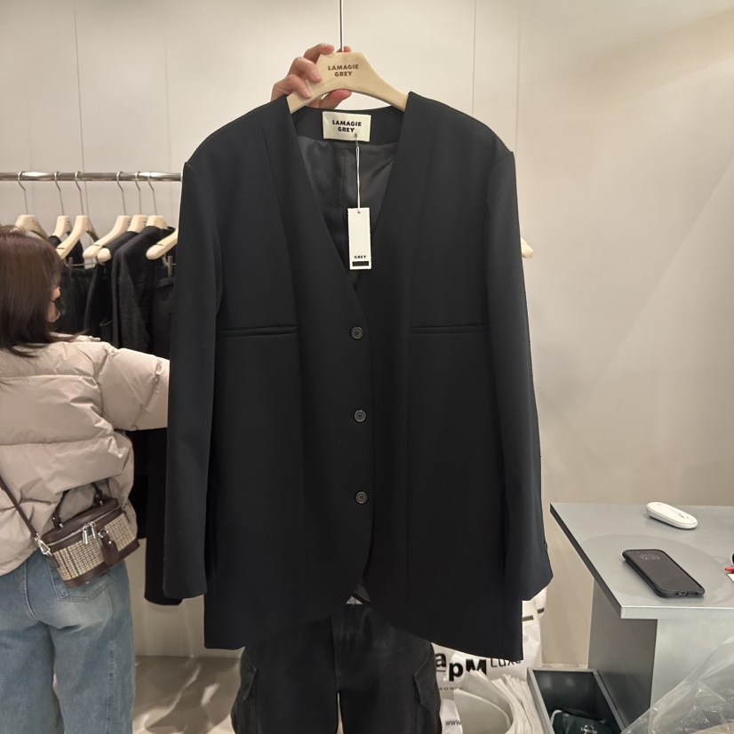 LAMAGIEPIE韓國㊣直郵東大門代購女裝新品熱賣人氣夾克寬松LAMAGIE GREY夾克圖色3