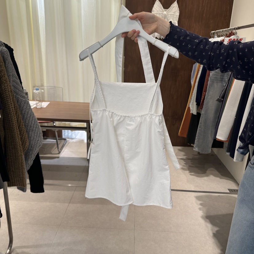 BUCKLE直郵韓國代購㊣女裝新款熱賣休閑時尚吊帶背心含脖帶BUCKLE吊帶/背心