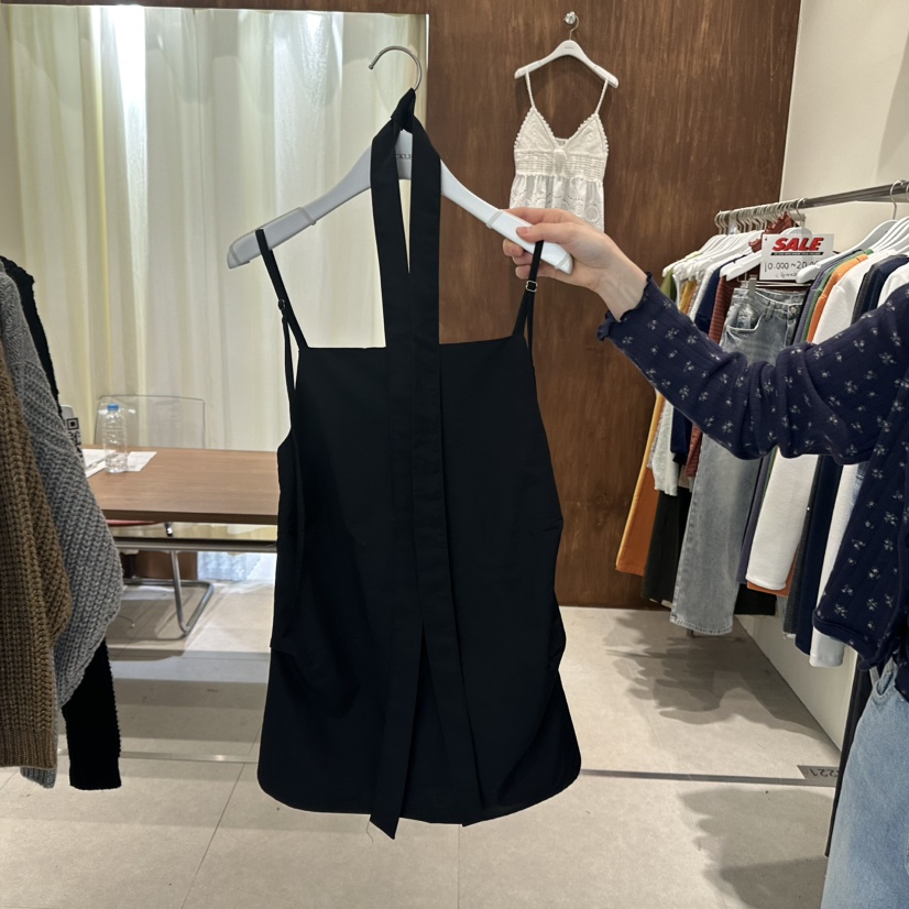 BUCKLE直郵韓國代購㊣女裝新款熱賣休閑時尚吊帶背心含脖帶BUCKLE吊帶/背心圖色3