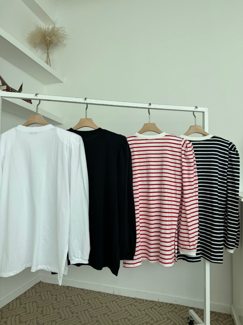 SOMETHING-L韓國直郵㊣東大門實拍女裝新品人氣熱賣長袖T恤SOMETHING-L/FANCY長袖T恤