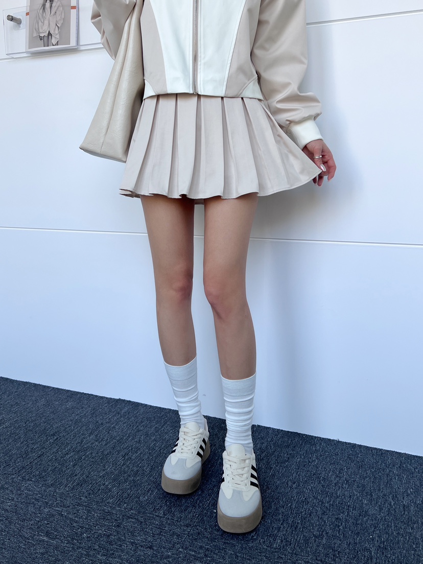 CLOTH韓國直郵㊣女裝新款推薦25春夏熱賣時尚人氣休閑短裙百褶CLOTH短裙圖色2