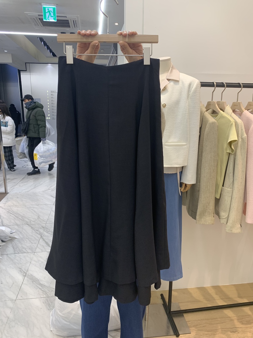 FILLMOR直郵韓國代購㊣女裝新款職業時尚休閑熱賣25春夏長裙雙層FILLMOR長裙
