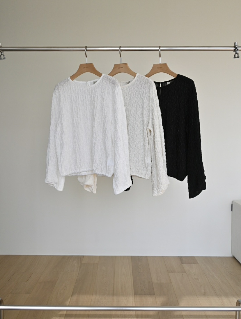 OP PER直郵韓國代購㊣女裝新品25春夏職業休閑人氣長袖T恤OPPER-simplebeige長袖T恤