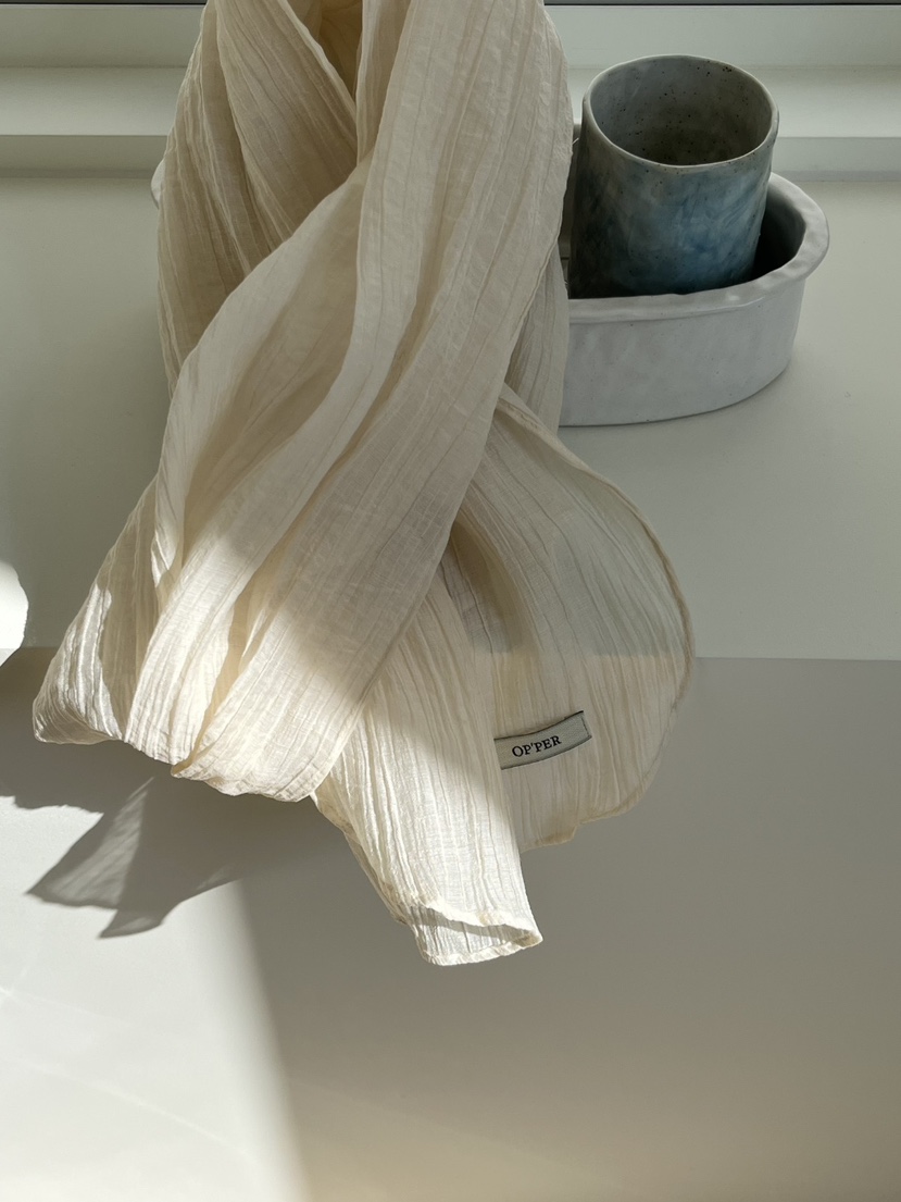 OP PER直郵韓國代購㊣女裝新品人氣25春夏職業熱賣圍巾披肩OPPER-simplebeige圍巾/披肩圖色1