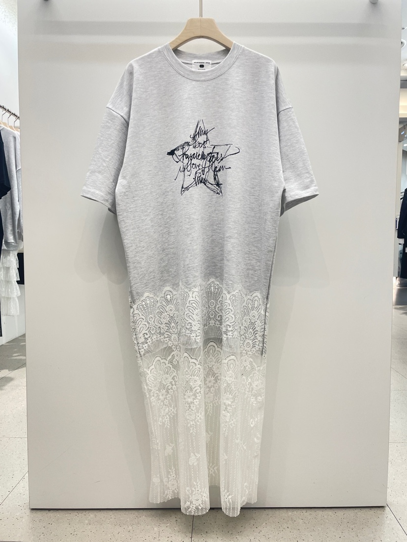 NYLON直郵韓國代購㊣女裝新品推薦25春夏人氣時尚連衣裙蕾絲NYLON連衣裙