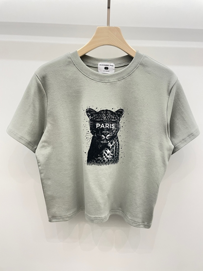 NYLON直郵韓國代購㊣女裝新品25春夏休閑熱賣人氣時尚T恤豹紋NYLONT恤圖色3