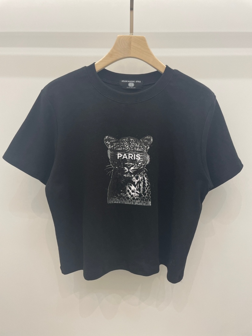 NYLON直郵韓國代購㊣女裝新品25春夏休閑熱賣人氣時尚T恤豹紋NYLONT恤圖色4