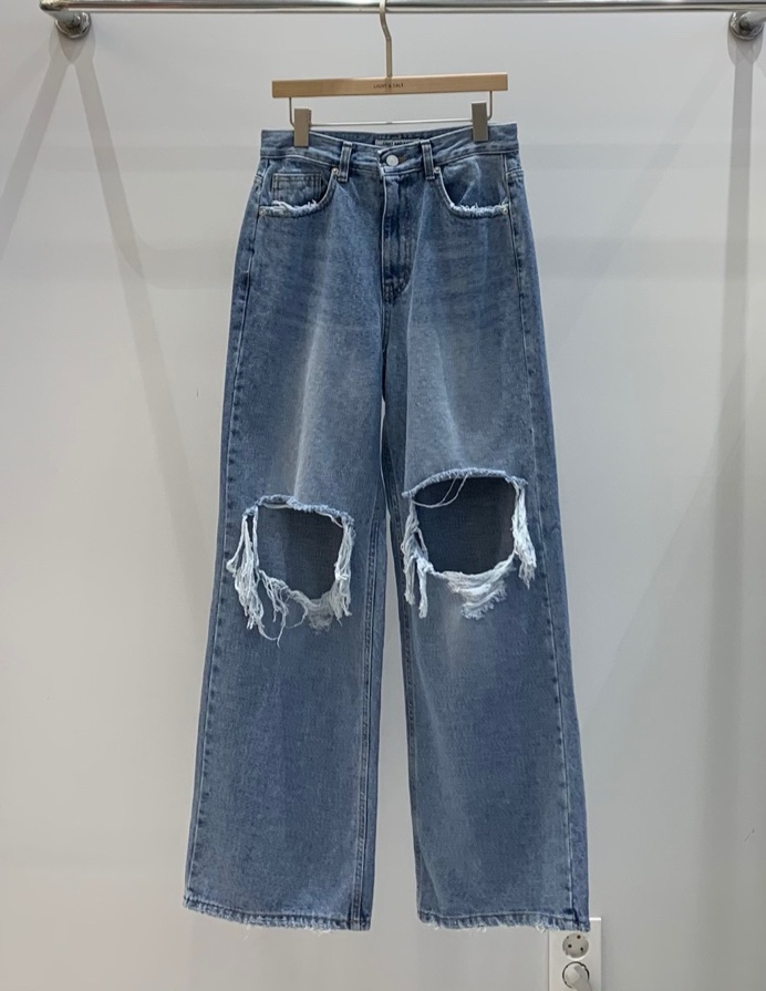 LIGHT AND SALT韓國直郵㊣女裝新品職業人氣休閑推薦牛仔褲LIGHT AND SALT牛仔褲