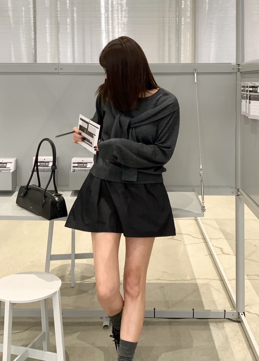 COURGETTE韓國㊣直郵東大門代購女裝新品時尚推薦休閑毛衣披肩COURGETTE毛衣