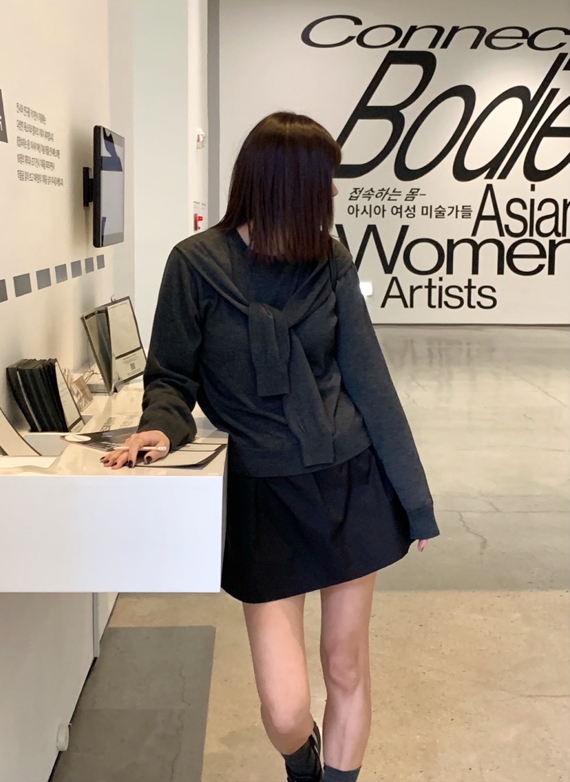 COURGETTE韓國㊣直郵東大門代購女裝新品時尚推薦休閑毛衣披肩COURGETTE毛衣