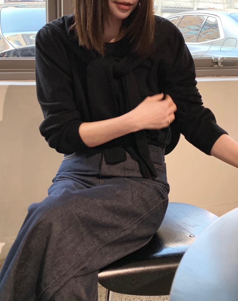 COURGETTE韓國㊣直郵東大門代購女裝新品時尚推薦休閑毛衣披肩COURGETTE毛衣