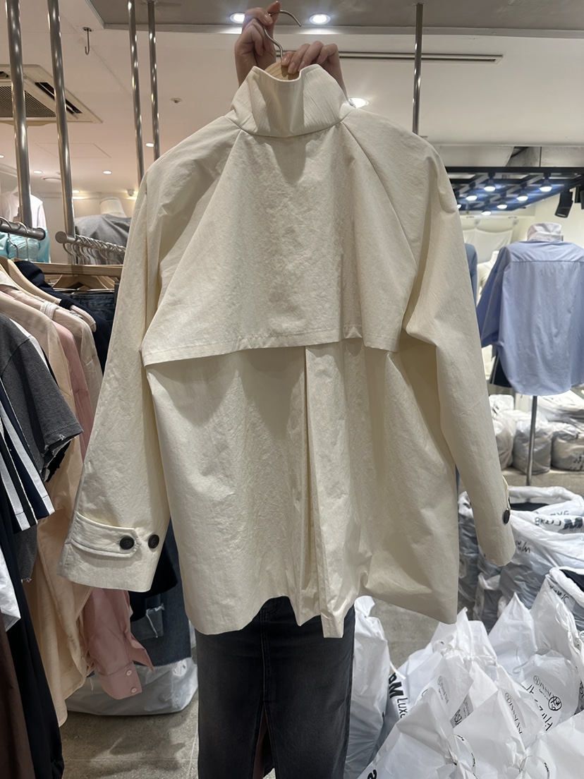 INSSENSE-A韓國直郵㊣東大門實拍女裝新品時尚25春夏夾克高領INSSENSE-A夾克