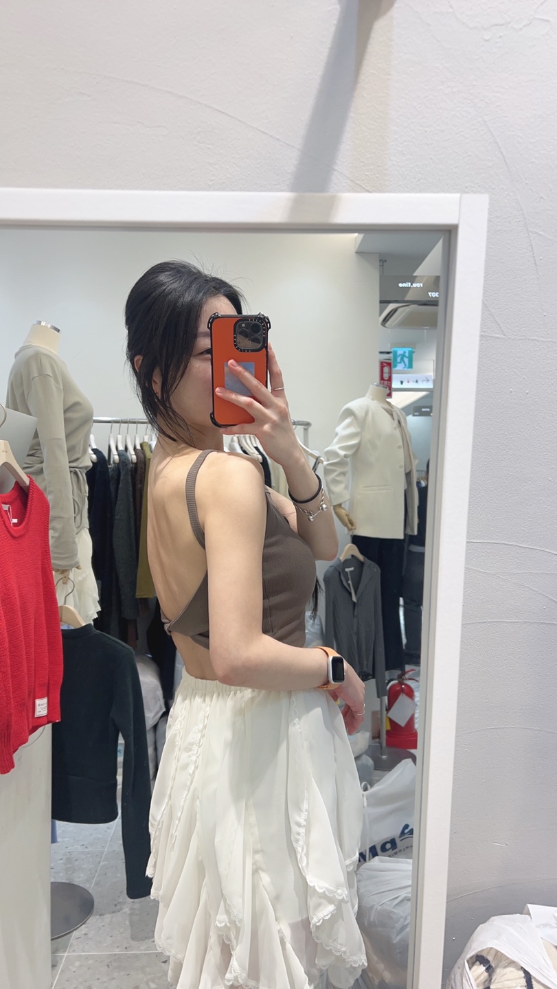 ROU.TINE韓國直郵㊣東大門實拍女裝新品時尚人氣職業吊帶背心ROU.TINE吊帶/背心