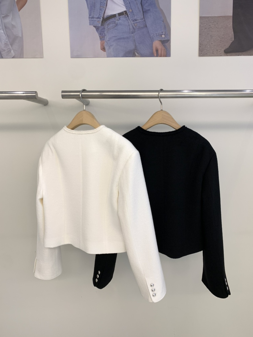 SELECT MARKET韓國直郵㊣東大門實拍女裝新品25春夏夾克粗花呢短款SELECT MARKET夾克