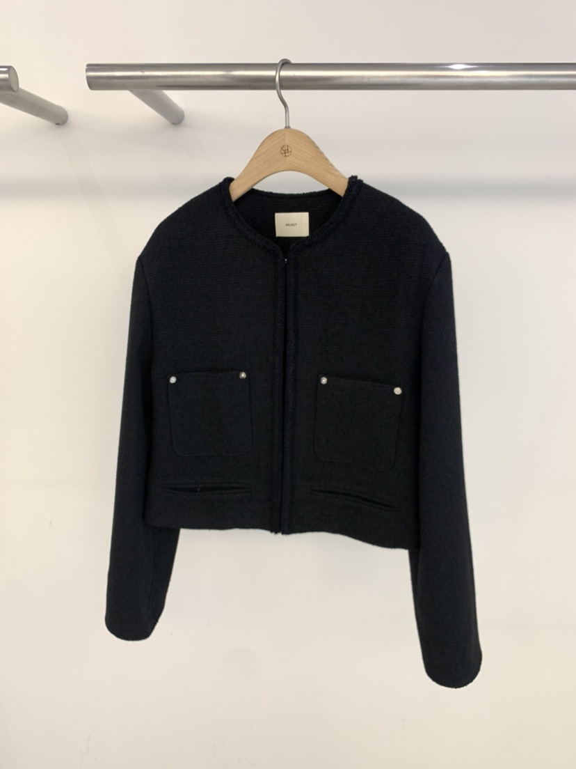 SELECT MARKET韓國直郵㊣東大門實拍女裝新品25春夏夾克粗花呢短款SELECT MARKET夾克圖色2