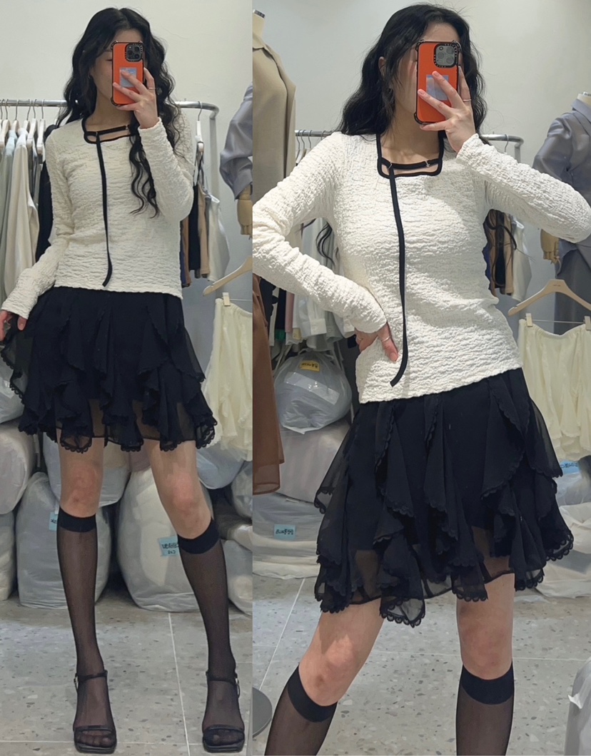 ROU.TINE韓國直郵㊣東大門實拍女裝新款休閑人氣襯衫蕾絲衫ROU.TINE襯衫/蕾絲衫