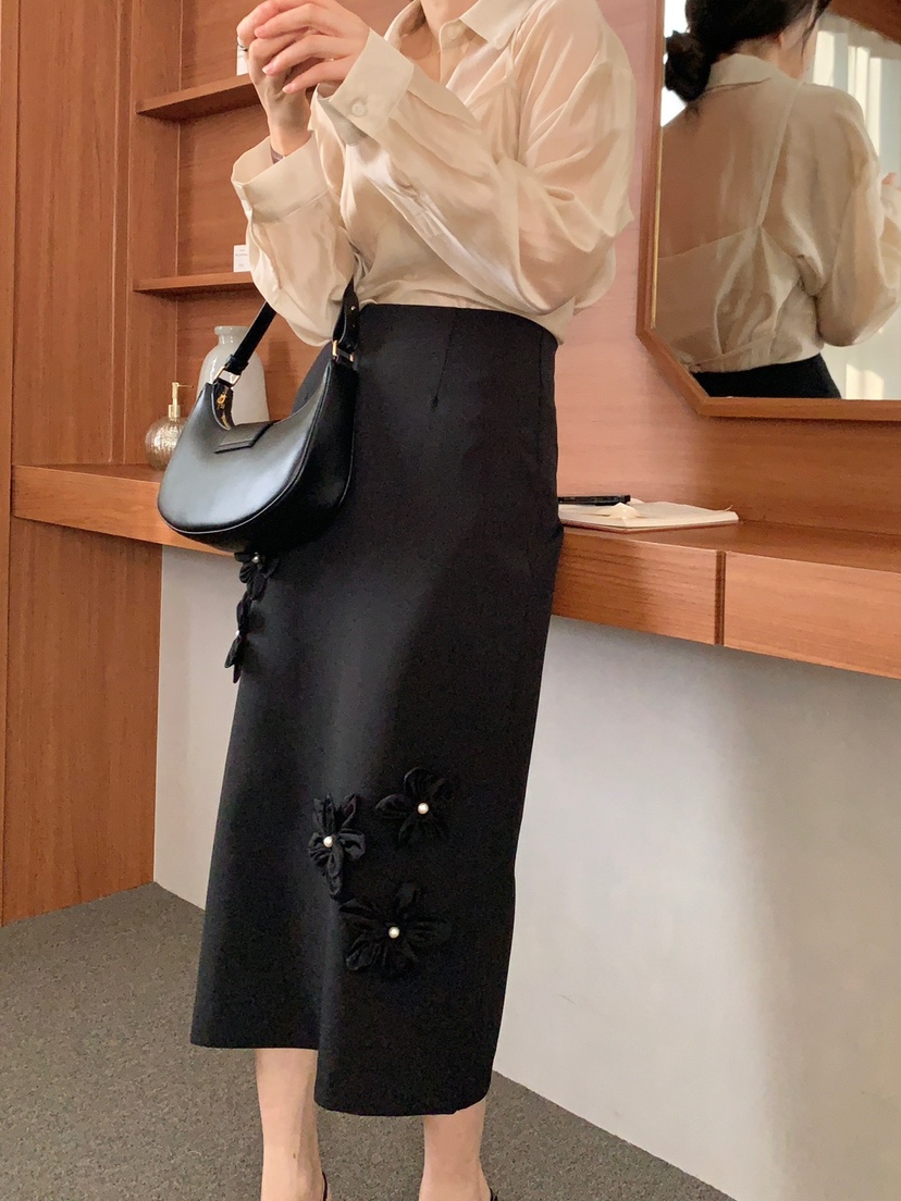 ROU.TINE韓國㊣直郵東大門代購女裝新品休閑人氣25春夏長裙ROU.TINE長裙