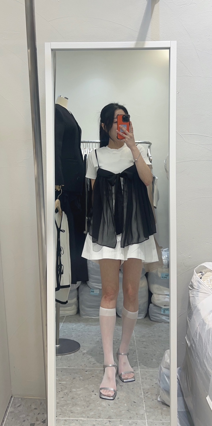 ROU.TINE韓國直郵㊣女裝新品時尚人氣休閑職業吊帶背心褶皺ROU.TINE吊帶/背心
