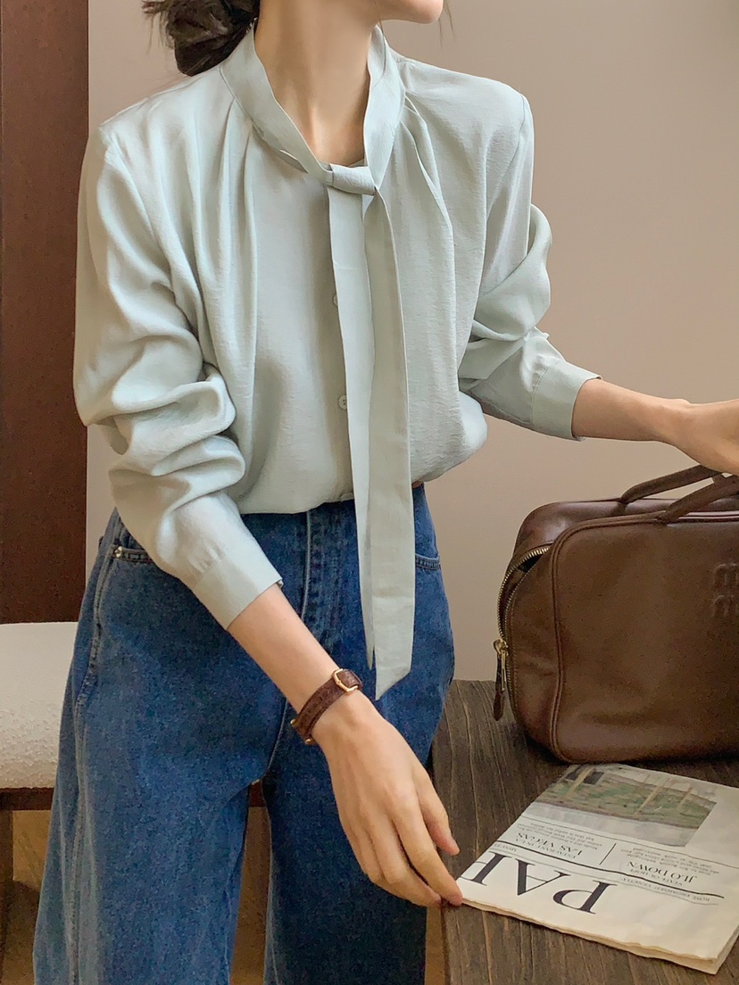 ROU.TINE韓國直郵㊣東大門實拍女裝新款休閑職業襯衫蕾絲衫ROU.TINE襯衫/蕾絲衫