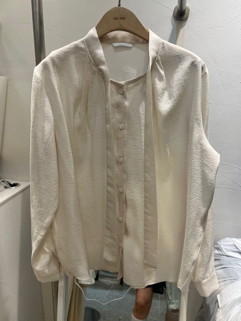 ROU.TINE韓國直郵㊣東大門實拍女裝新款休閑職業襯衫蕾絲衫ROU.TINE襯衫/蕾絲衫圖色2