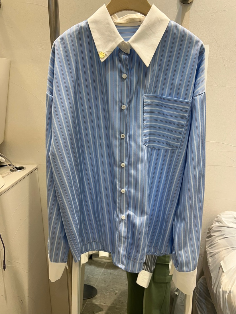 ROU.TINE韓國直郵㊣女裝新品人氣時尚25春夏推薦襯衫蕾絲衫ROU.TINE襯衫/蕾絲衫圖色1