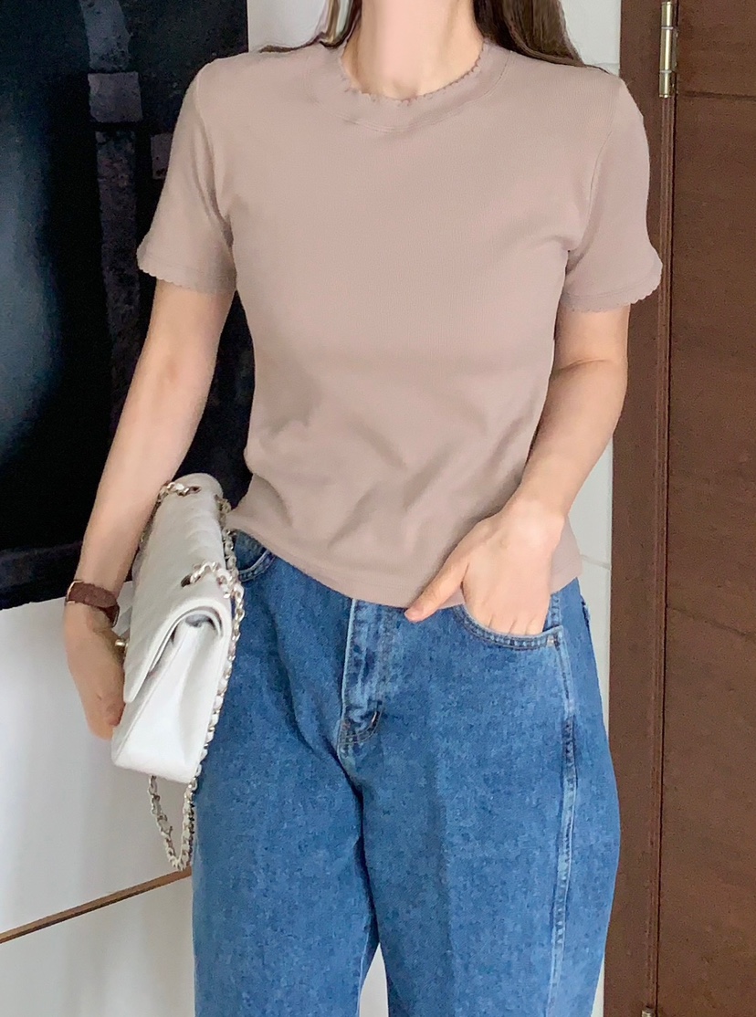 ROU.TINE韓國㊣直郵東大門代購女裝新品熱賣人氣時尚休閑T恤ROU.TINET恤
