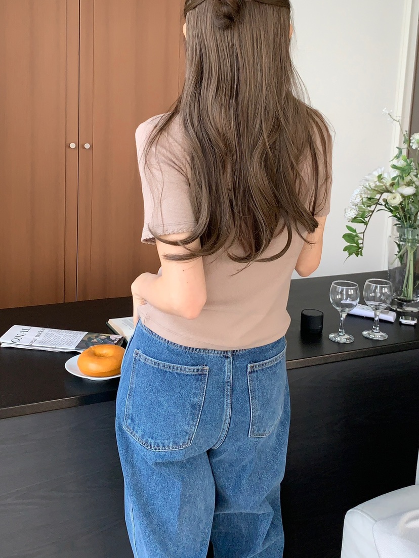 ROU.TINE韓國㊣直郵東大門代購女裝新品熱賣人氣時尚休閑T恤ROU.TINET恤