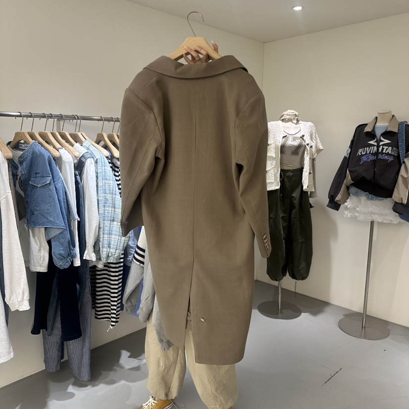 VAULT韓國直郵㊣女裝新品職業熱賣25春夏時尚休閑中長款大衣VAULT中長款大衣