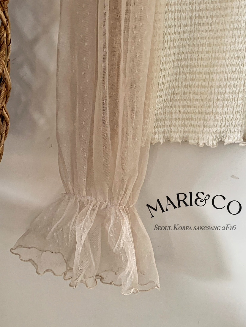 MARI CO韓國㊣直郵東大門代購女裝新款休閑人氣襯衫蕾絲衫ARANCIA襯衫/蕾絲衫