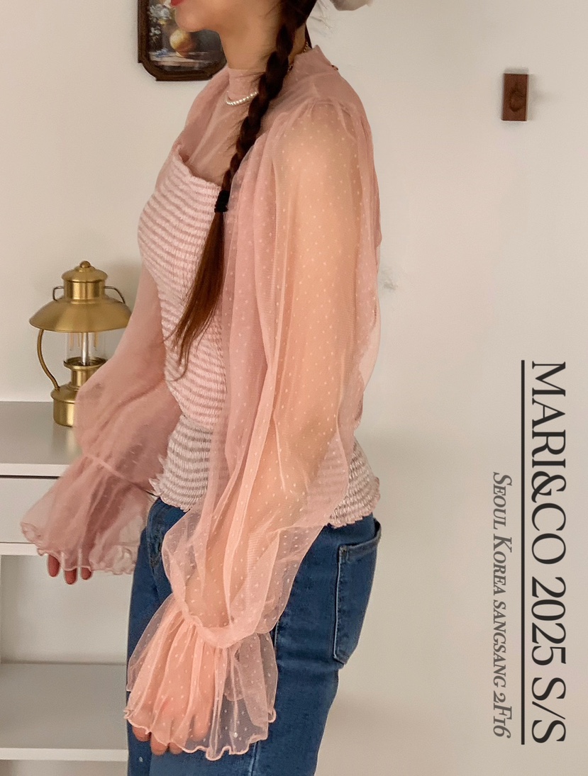 MARI CO韓國㊣直郵東大門代購女裝新款休閑人氣襯衫蕾絲衫ARANCIA襯衫/蕾絲衫