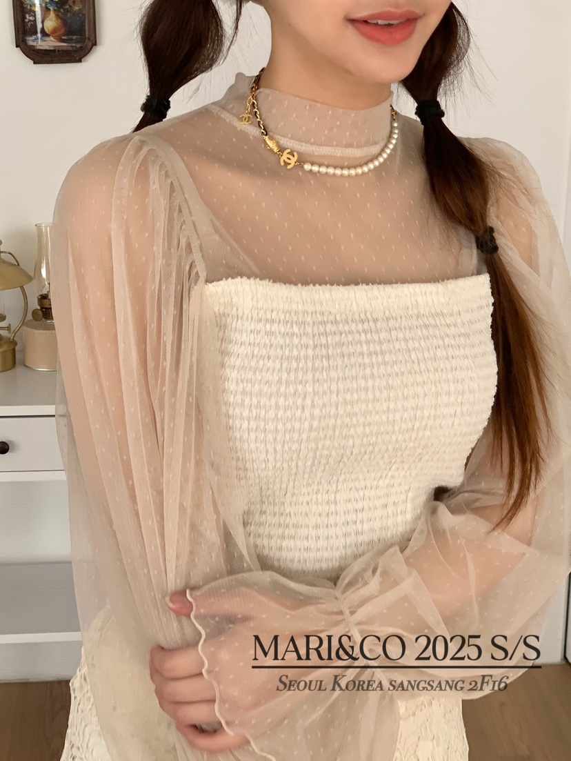 MARI CO韓國㊣直郵東大門代購女裝新款休閑人氣襯衫蕾絲衫ARANCIA襯衫/蕾絲衫